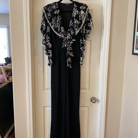 ❤️LAST S NEW Black White Ruffle Jumpsuit - Picture 8 of 8